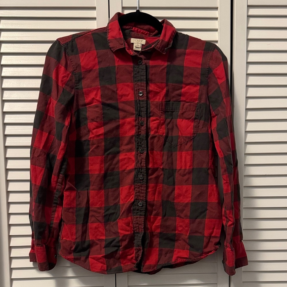 JCrew Buffalo Plaid Button Down - Ladies Small Petite